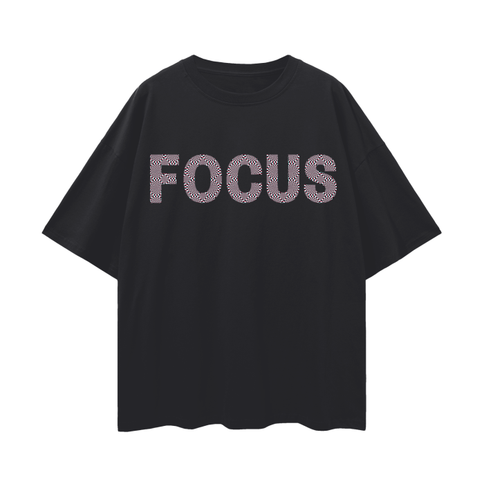 FOCUS (Optical Illusion) | Oversize Deep Drop Shoulder T-Shirt