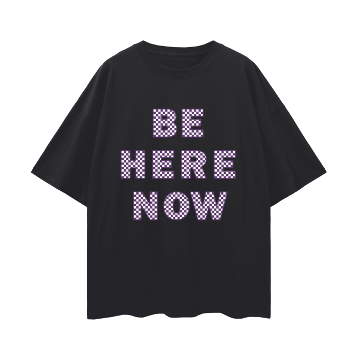 Be Here Now (Surreal Art) | Unisex Adult Oversize Deep Drop Shoulder Tee