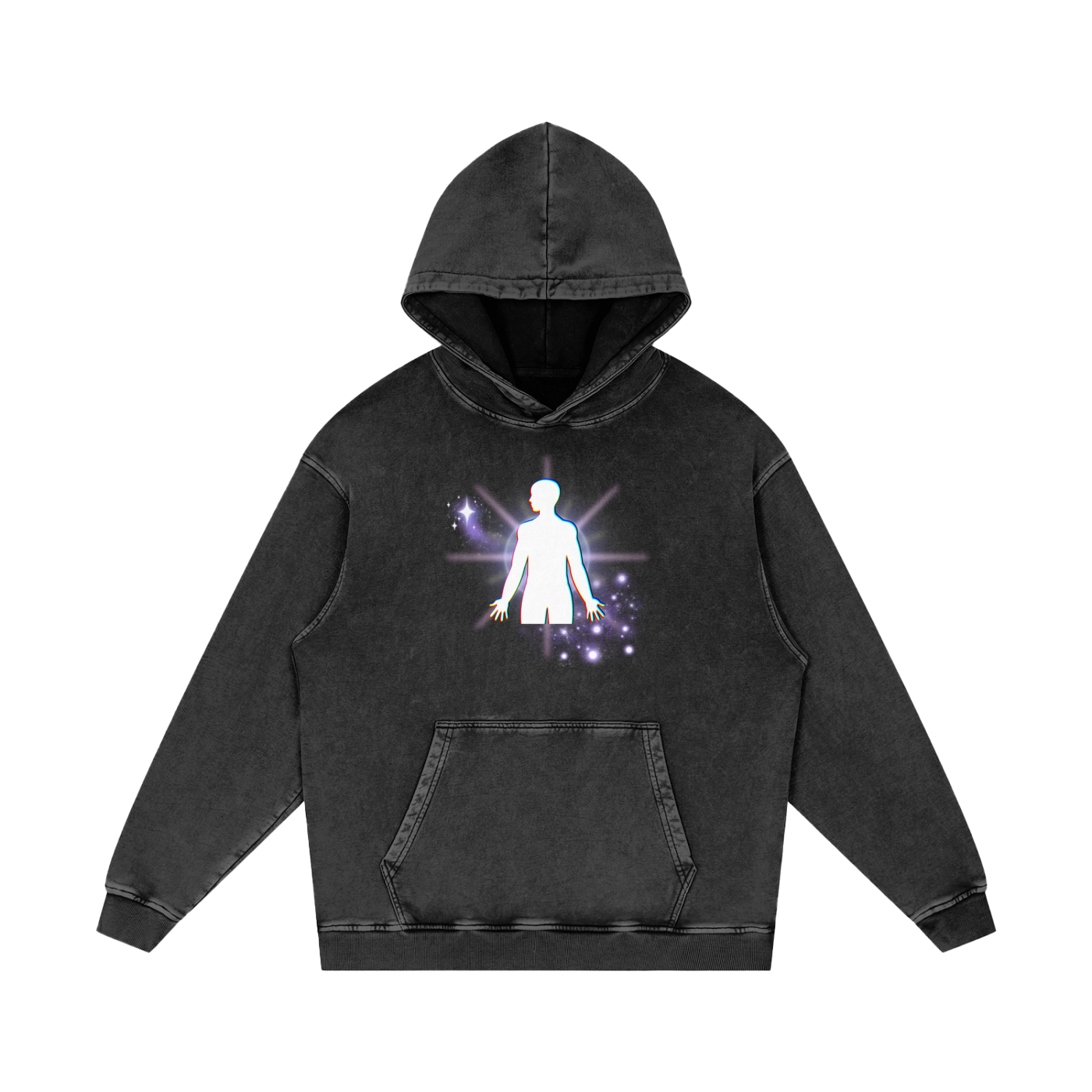 Rules of Being Human | Acid Wash Oversize Hoodie