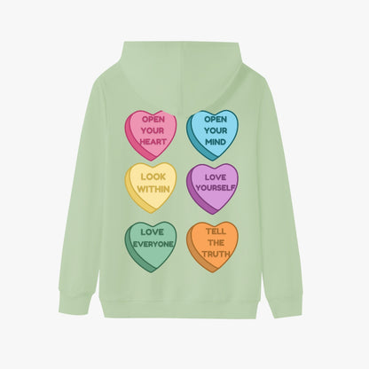 Mindful Conversation Hearts   |   Unisex Adult Pullover Hoodie