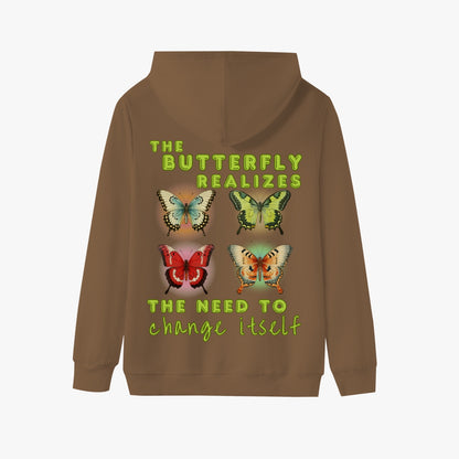 The Caterpillar Dreams of Changing Its Garden, The Butterfly Realizes the Need to Change Itself   |    Unisex Adult Pullover Hoodie