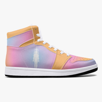 Aura Gradient - Blue, Orange, Pink   |   Takai High-Top Leather Sneakers