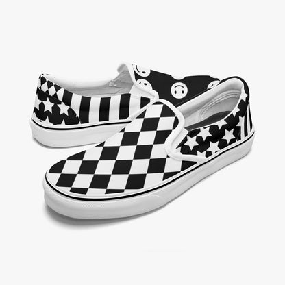 Black & White Clowncore   |   Slip-On Shoes