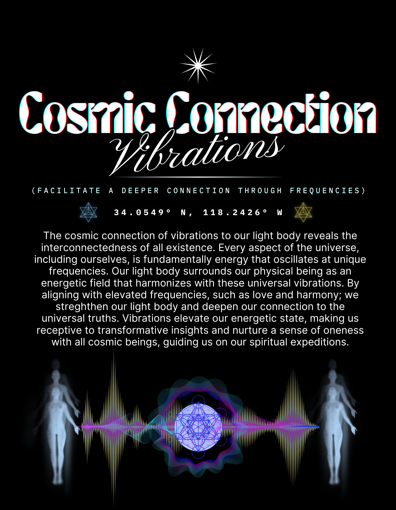 Cosmic Connection - Vibrations   |   Oversize Adult Deep Drop Shoulder Tee