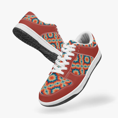 Psychedelic 1970's Pattern   |   Kawa Low-Top Leather Sneakers