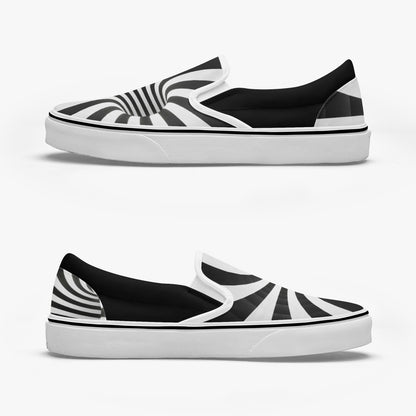 Psychedelic Optical Spiral Black Hole   |    Slip-On Sneakers