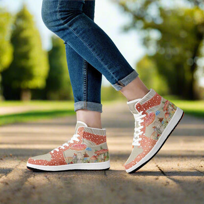 Amanita Muscaria    |   Takai High-Top Leather Sneakers