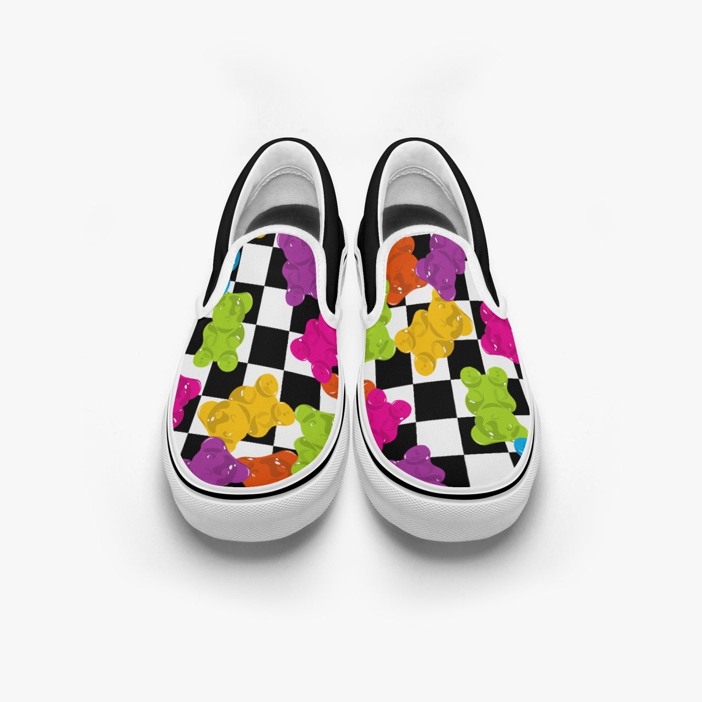 Checkered Gummy Bears   |    Slip-On Sneakers