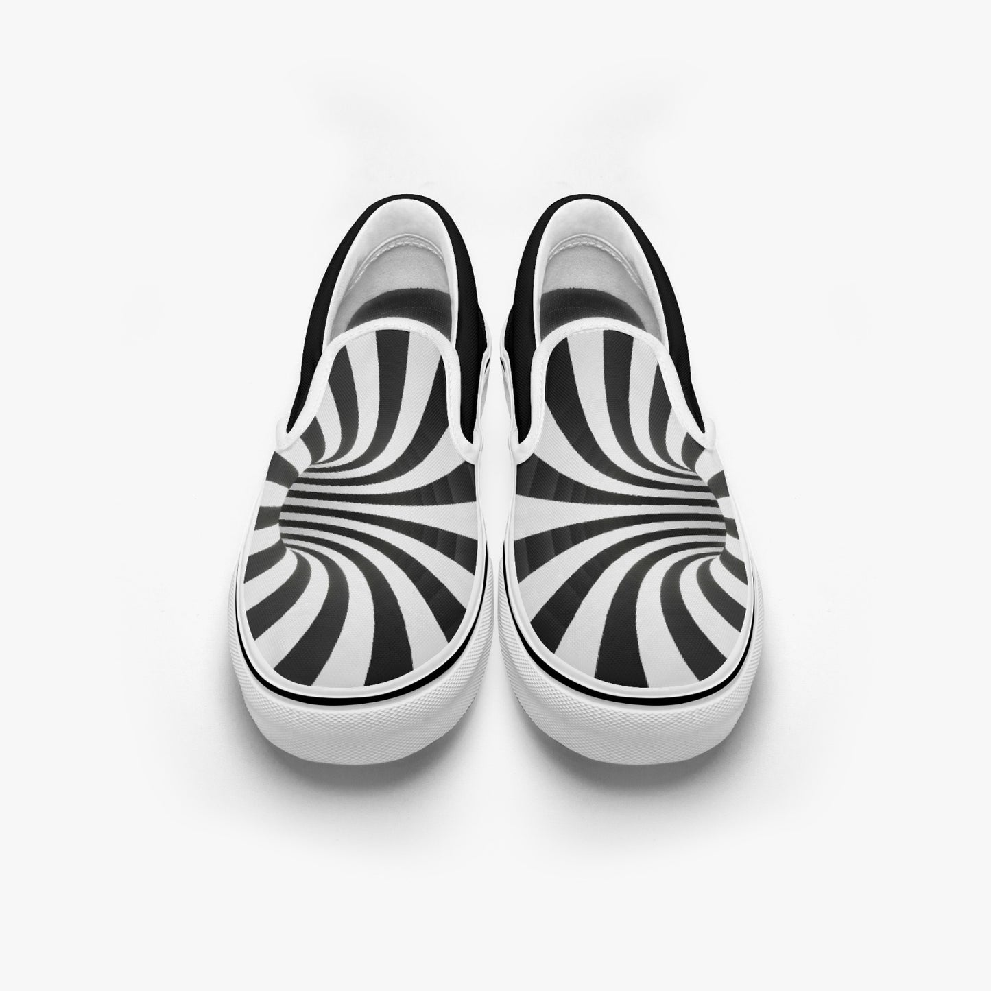 Psychedelic Optical Spiral Black Hole   |    Slip-On Sneakers