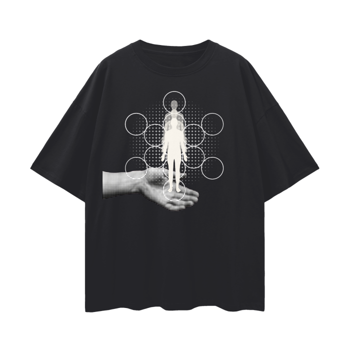 Metatron's Cube (Scared Geometry)   |   Oversize Deep Drop Shoulder T-Shirt