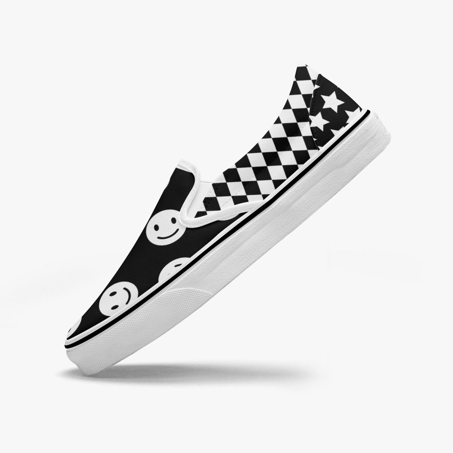 Black & White Clowncore   |   Slip-On Shoes