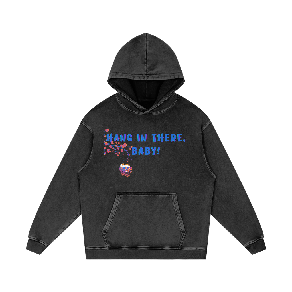 Hang in There, Baby! (psychedelic cherry blossoms)   |   Acid Wash Oversize Hoodie