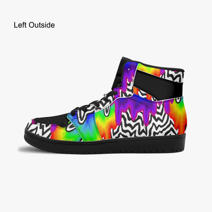 Psychedelic Melting Rainbows   |   Takai High Top Leather Sneakers