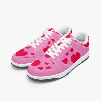 Floating Hearts   |   Kawa Low Top Leather Sneakers