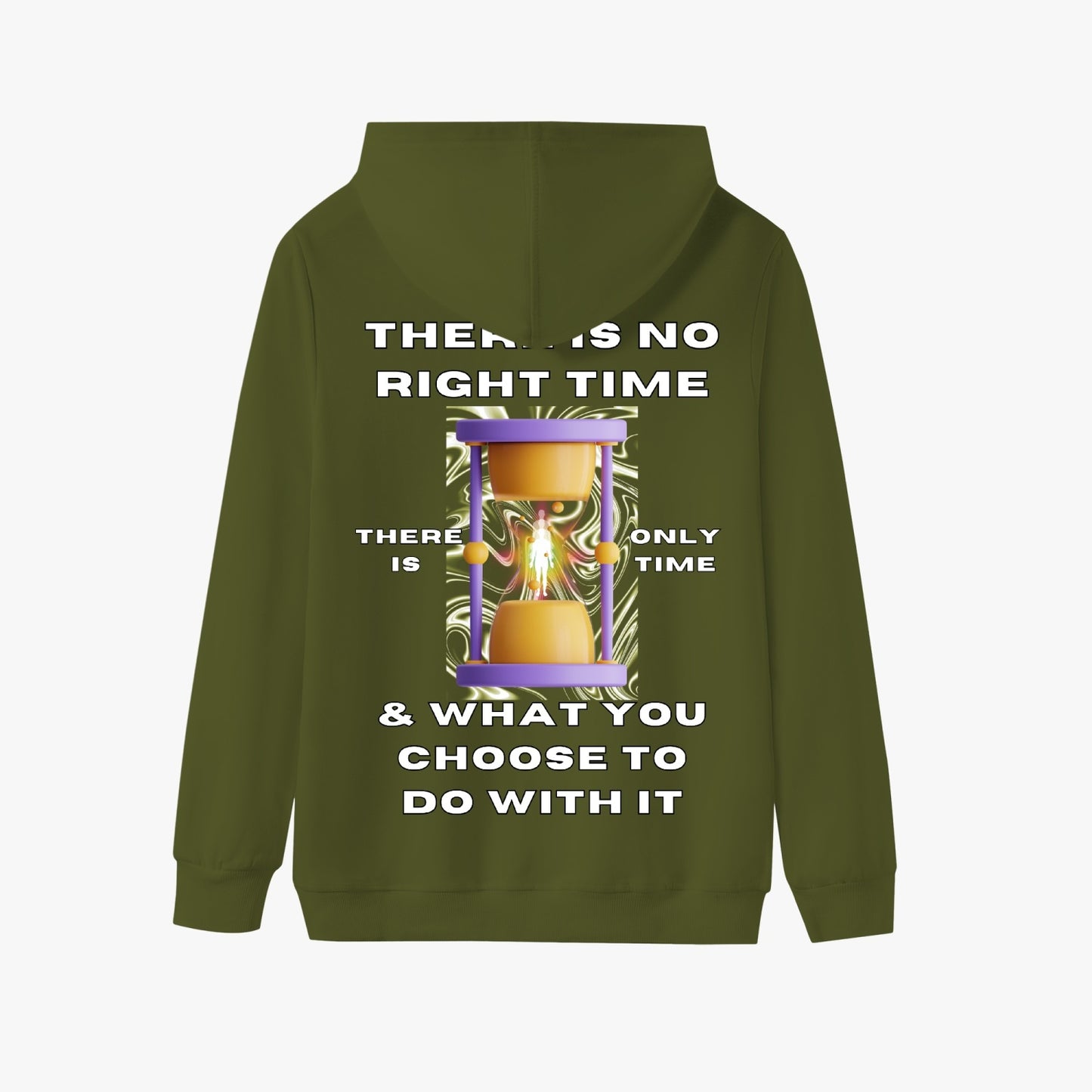 Don't Wait, There is No Right Time There is Only Time & What You Choose to Do with It   |   Unisex Adult Pullover Hoodie