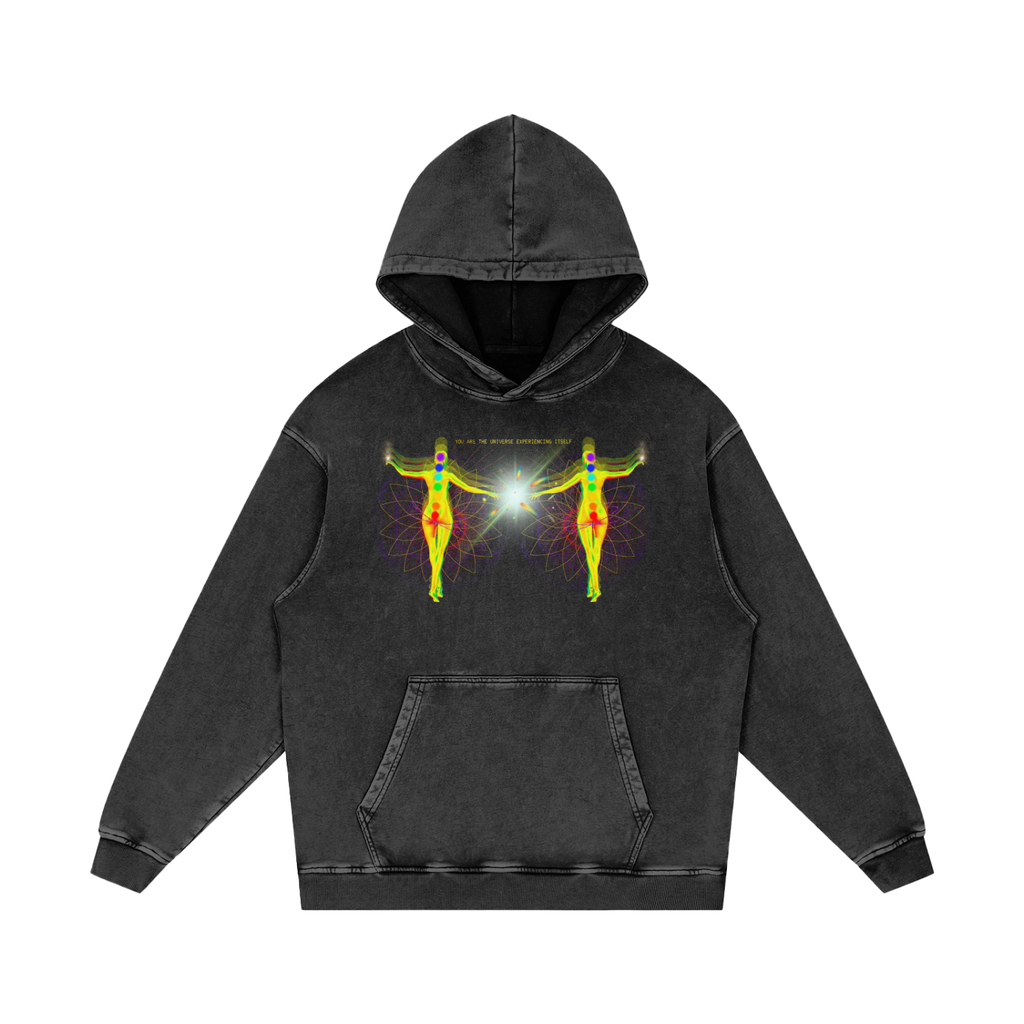 You Are the Universe Experiencing Itself Psychedelic Sacred Geometry   |  Acid Wash Adult Oversize Hoodie