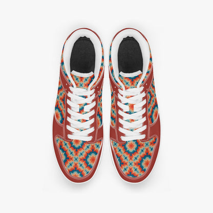 Psychedelic 1970's Pattern   |   Kawa Low-Top Leather Sneakers