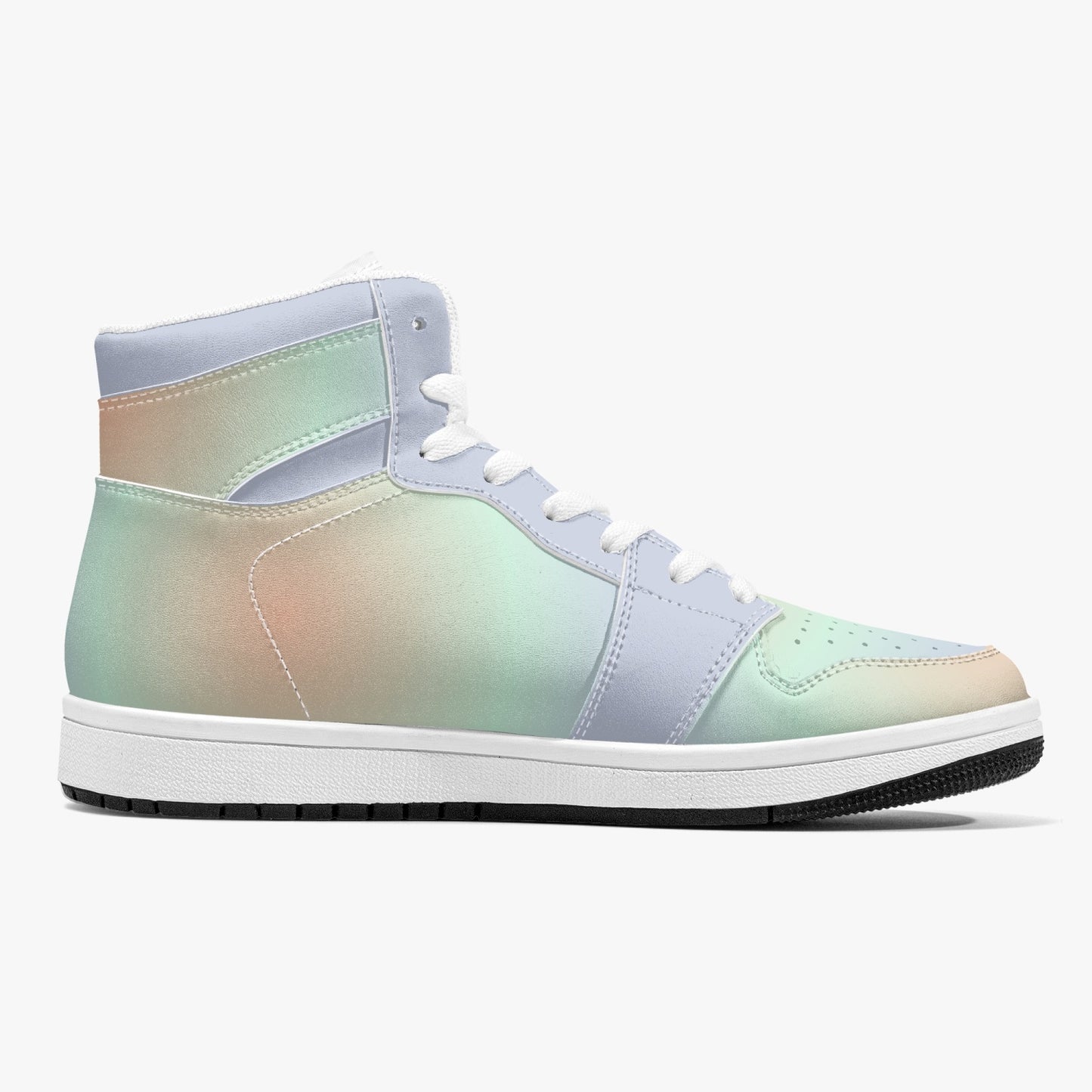 Aura Gradient - Aqua, Orange, Periwinkle   |   Takai High-Top Leather Sneakers