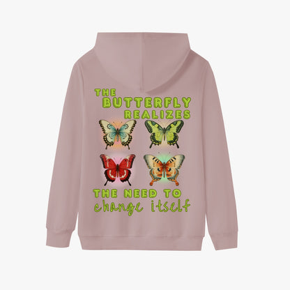 The Caterpillar Dreams of Changing Its Garden, The Butterfly Realizes the Need to Change Itself   |    Unisex Adult Pullover Hoodie