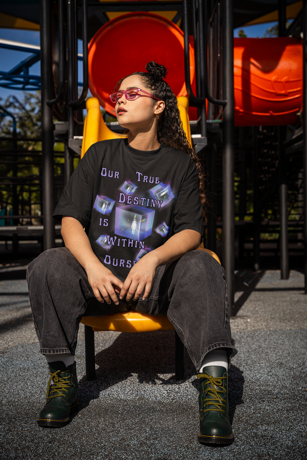 Our True Destiny is Within Ourselves   |   Unisex Oversize Deep Drop Shoulder Tee