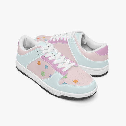 Pastel Stars   |   Kawa Low Top Leather Sneaker