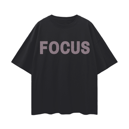 FOCUS (Optical Illusion)   |   Oversize Deep Drop Shoulder T-Shirt