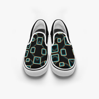 Groovy Rainbow Lines   |   Slip-On Sneakers