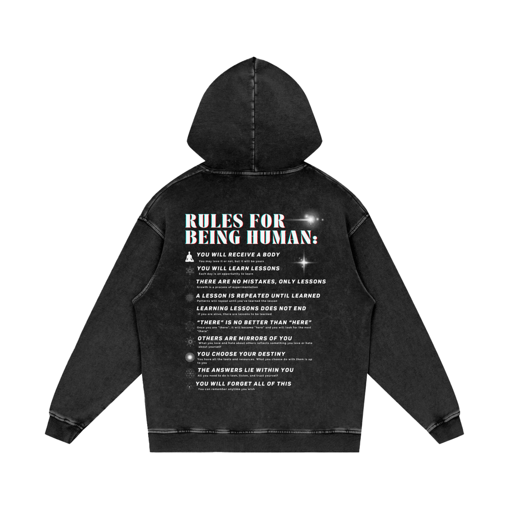 Rules of Being Human   |   Acid Wash Oversize Hoodie