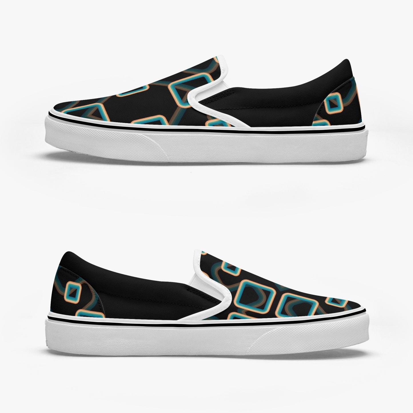 Groovy Rainbow Lines   |   Slip-On Sneakers