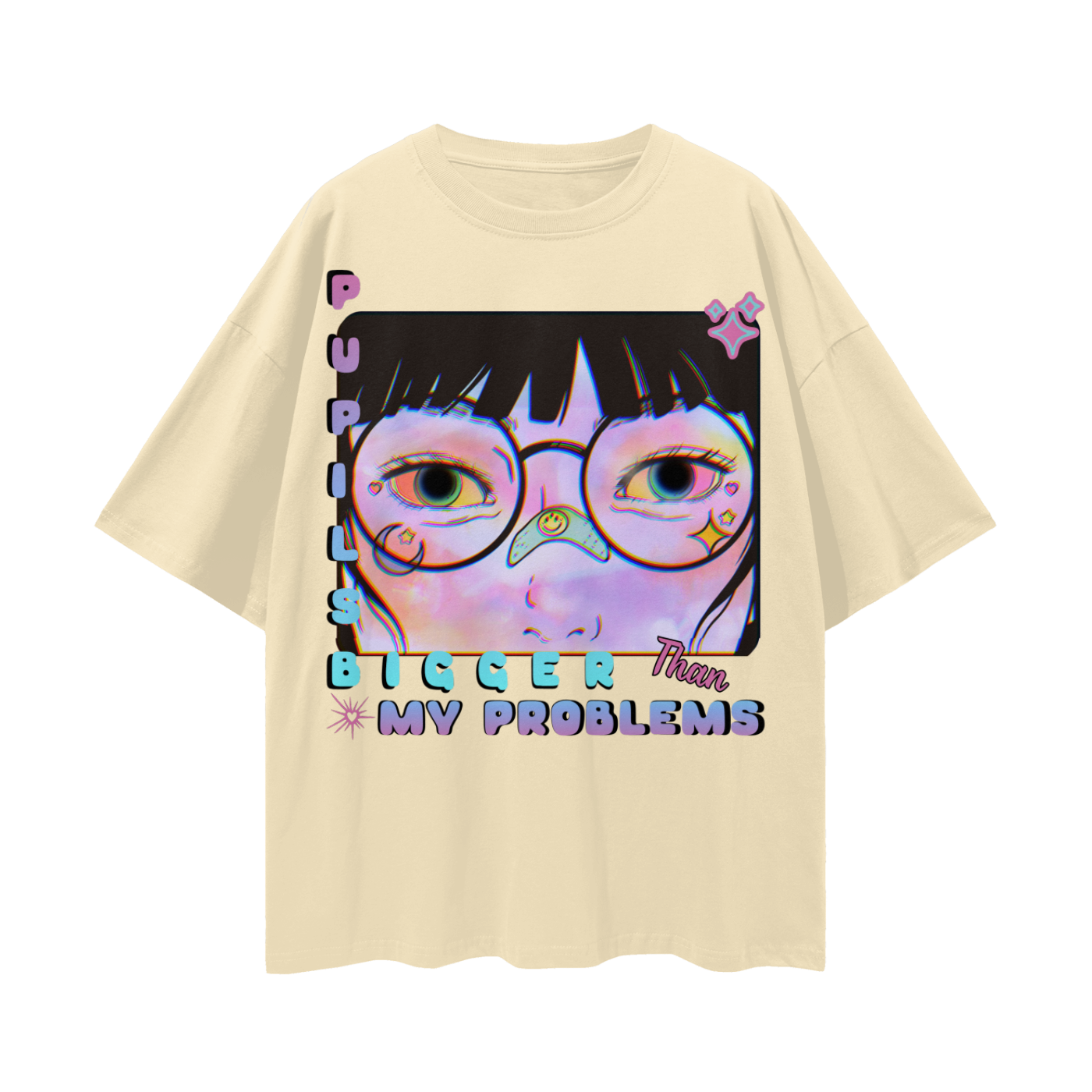 Pupils Bigger Than My Problems   |   Oversize Adult Deep Drop Shoulder Tee