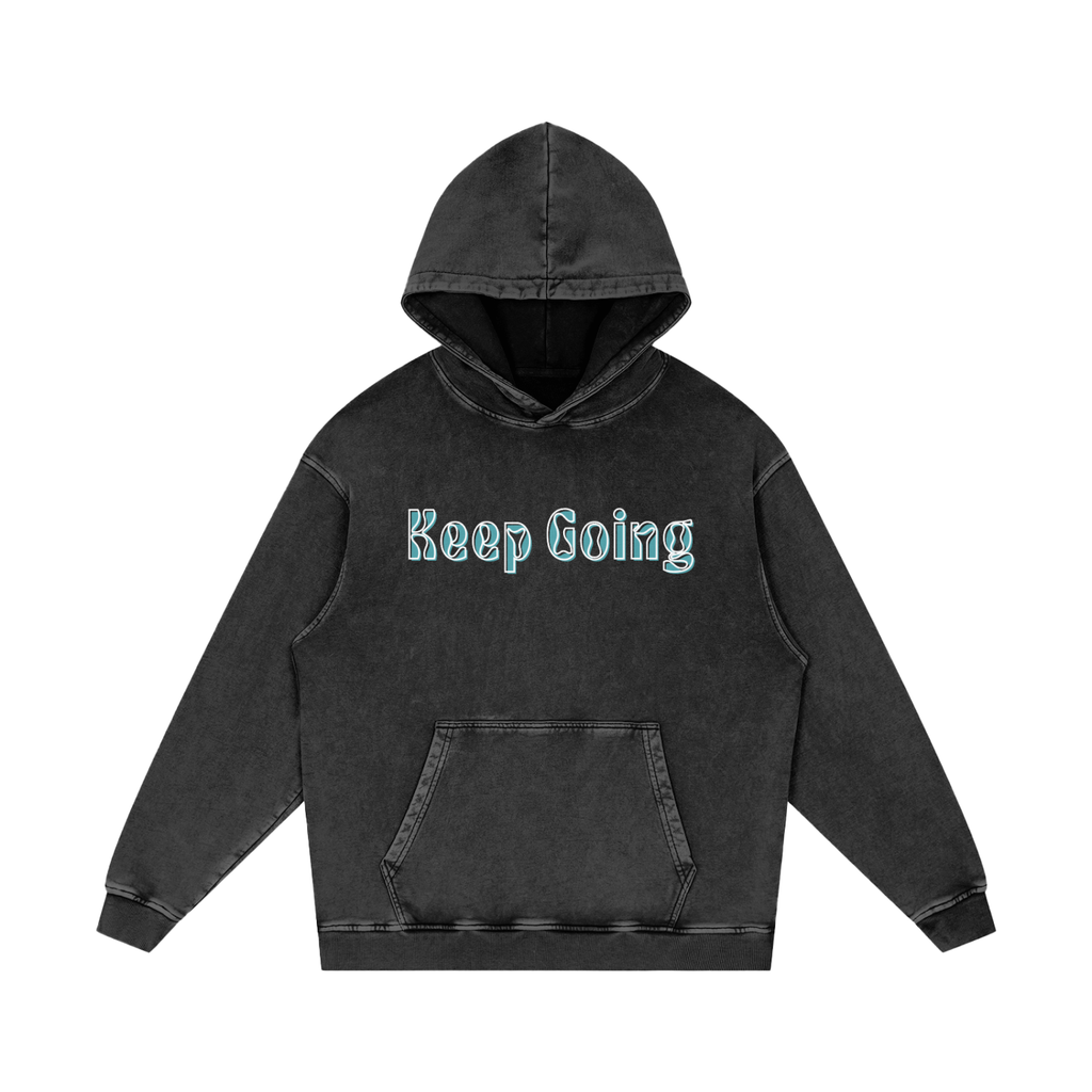 Keep Going. Look How Far You've Come   |   Acid Wash Oversize Hoodie