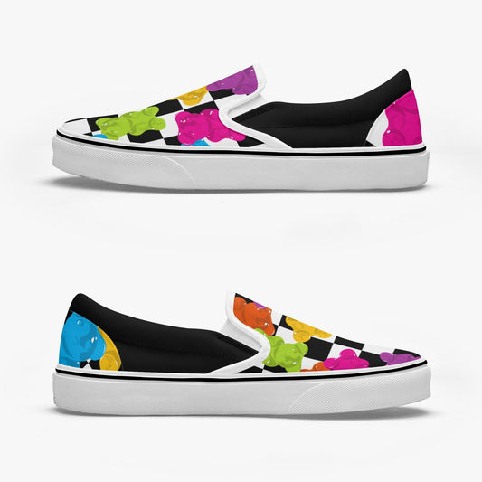 Checkered Gummy Bears   |    Slip-On Sneakers