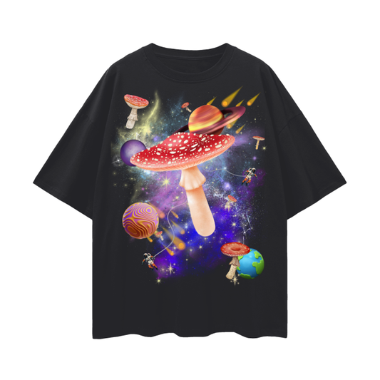 Space Mushrooms  |   Oversize Deep Drop Shoulder T-Shirt