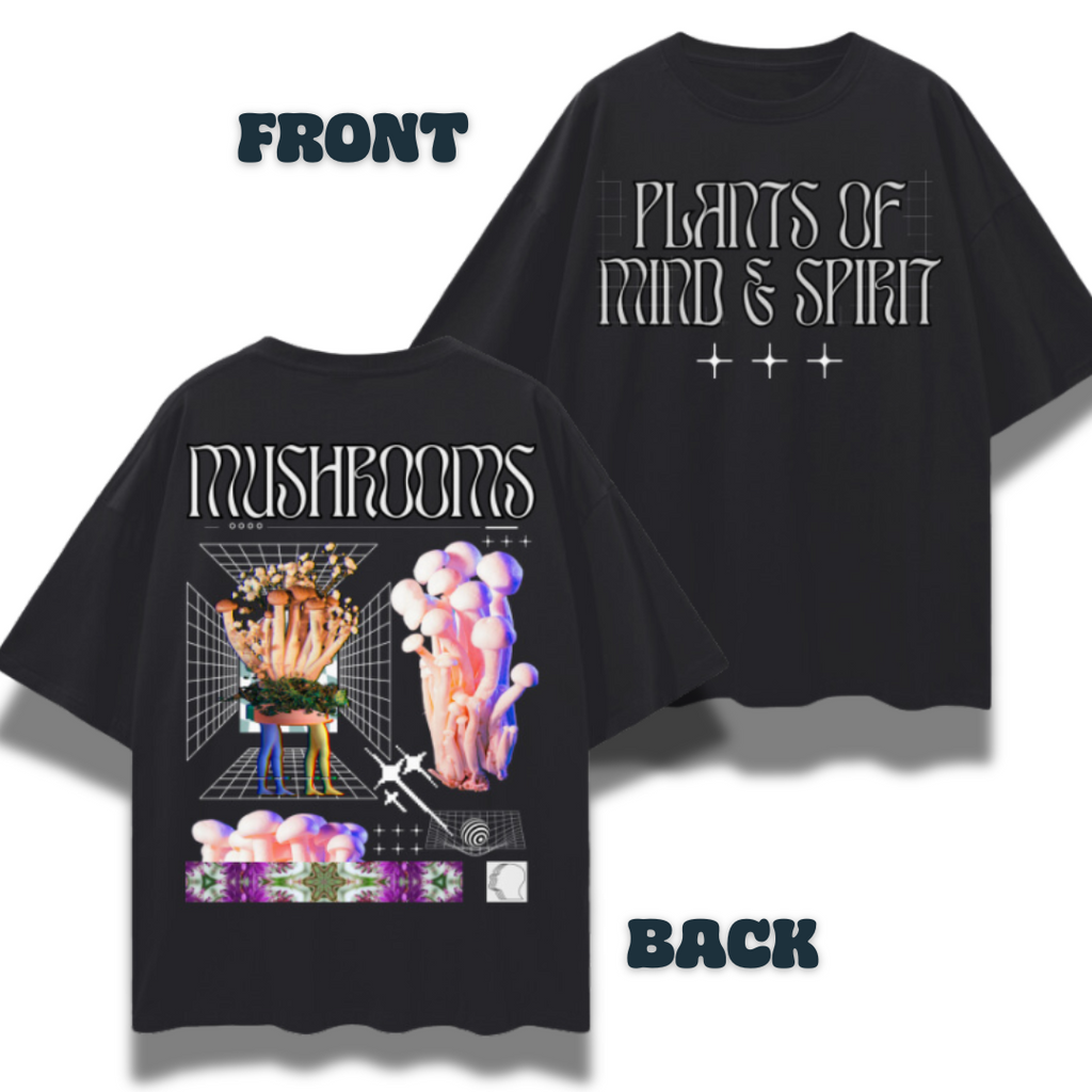 Plants of Mind & Spirit - Mushrooms   |   Oversize Deep Drop Shoulder T-Shirt