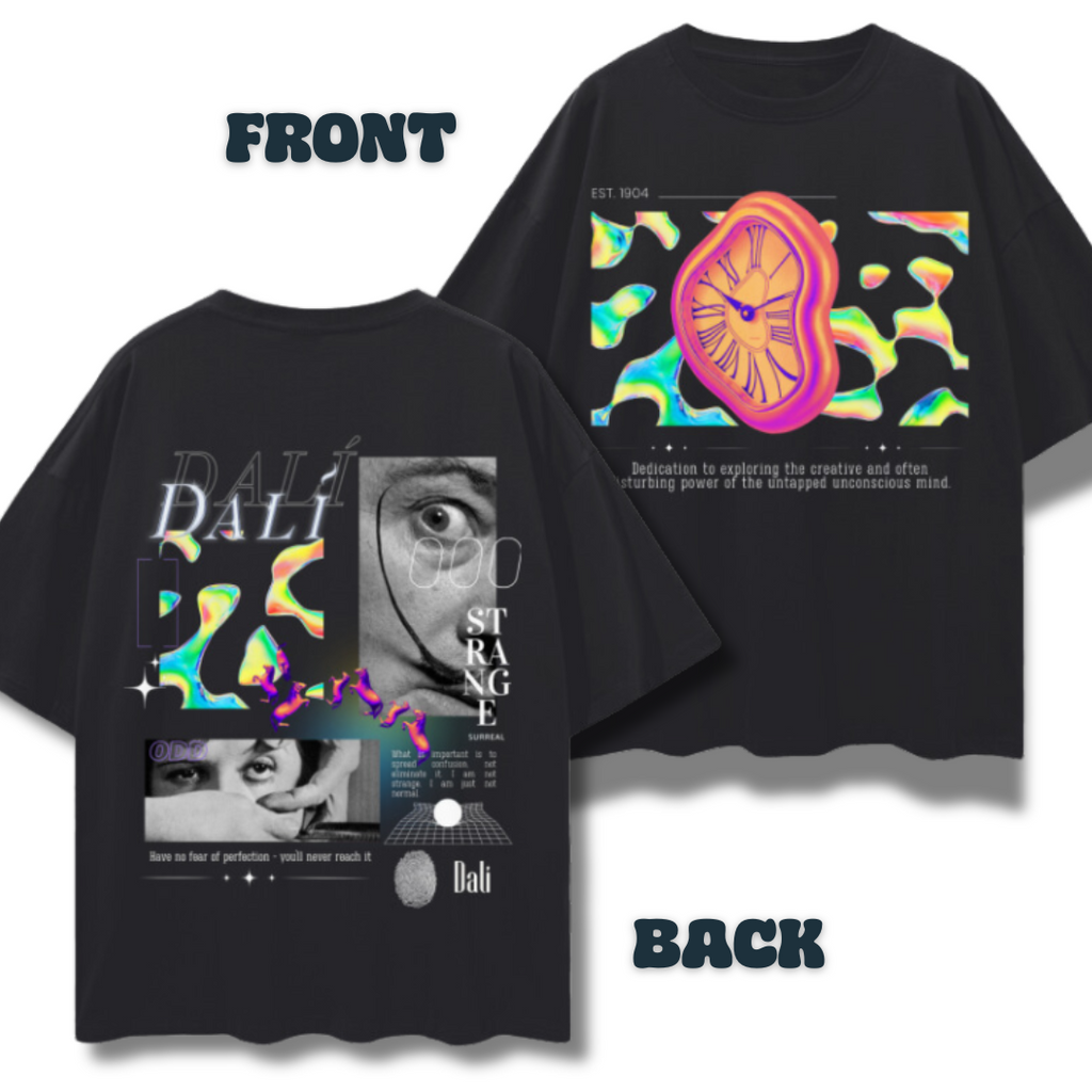 Y2K Streetwear Salvador Dali   |   Oversize Deep Drop Shoulder T-Shirt