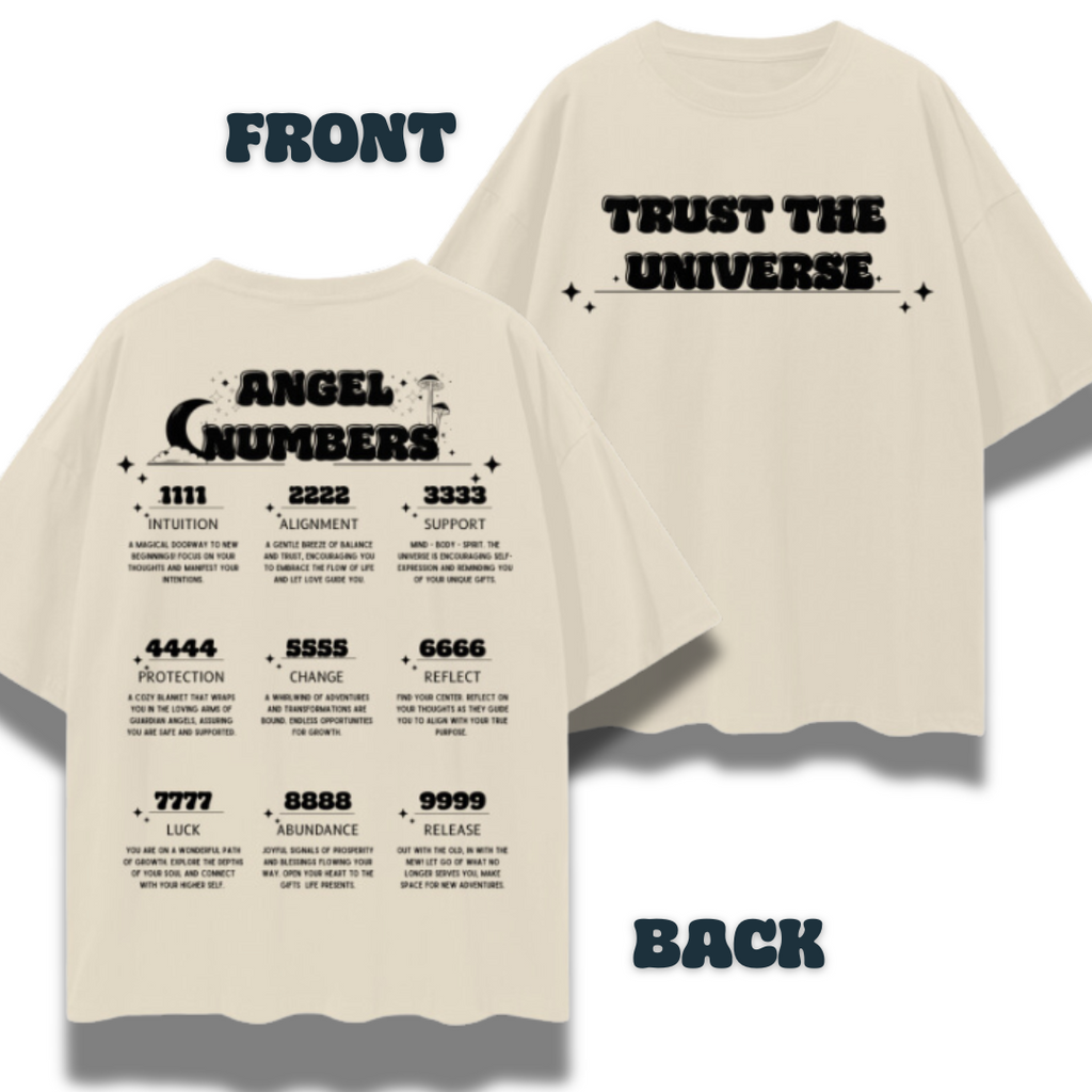 Trust The Universe - Angel Number Guide   |   Oversize Deep Drop Shoulder T-Shirt