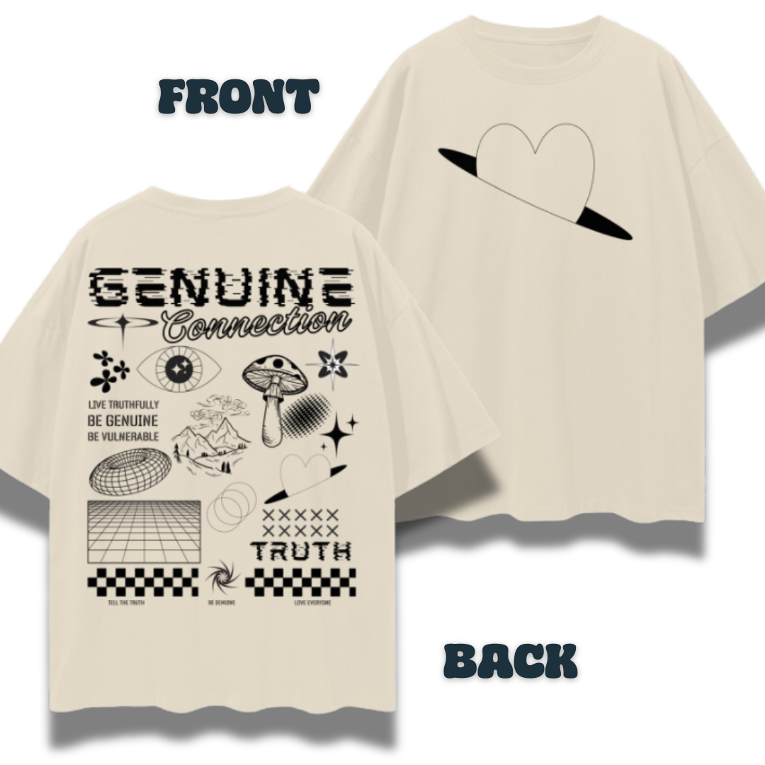 Genuine Connection   |   Oversize Deep Drop Shoulder T-Shirt