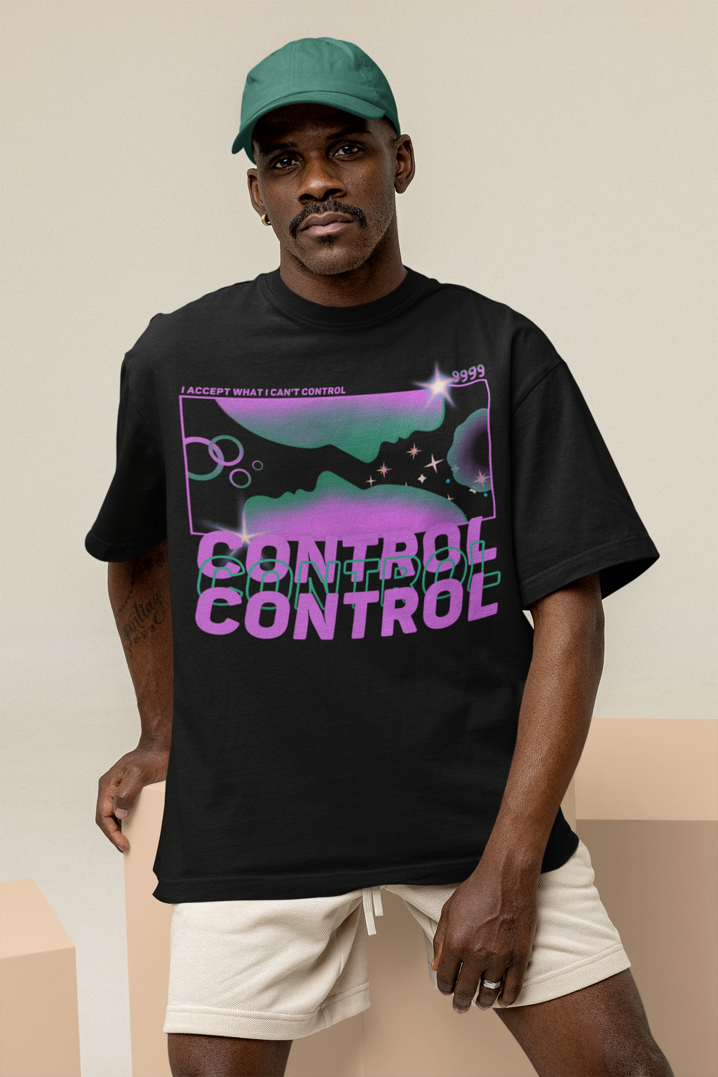 I Accept What I Can't Control   |   Oversize Deep Drop Shoulder Tee