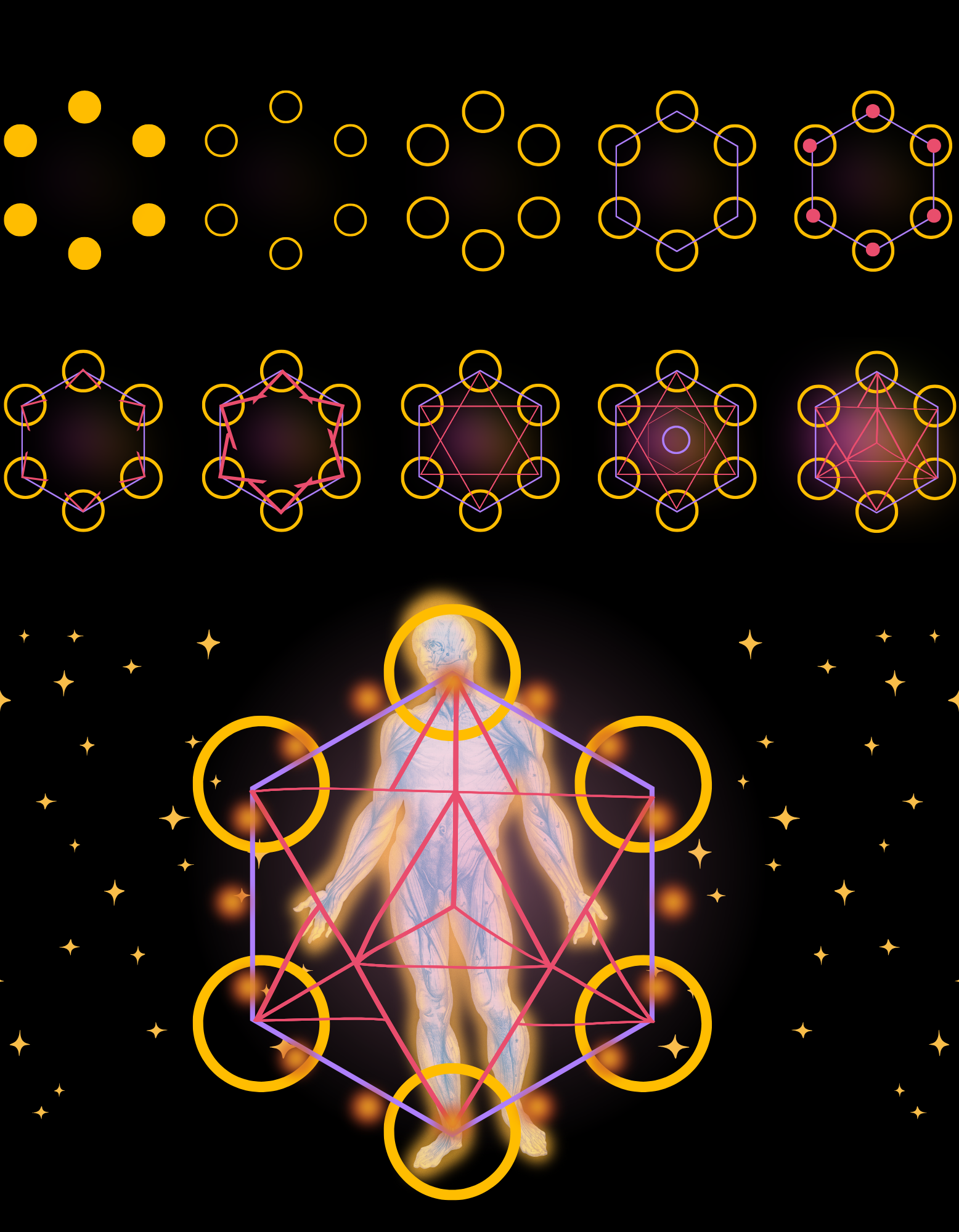 The Blueprint of Creation and Interconnection - Metatron's Cube   |   Oversize Adult Deep Drop Shoulder Tee