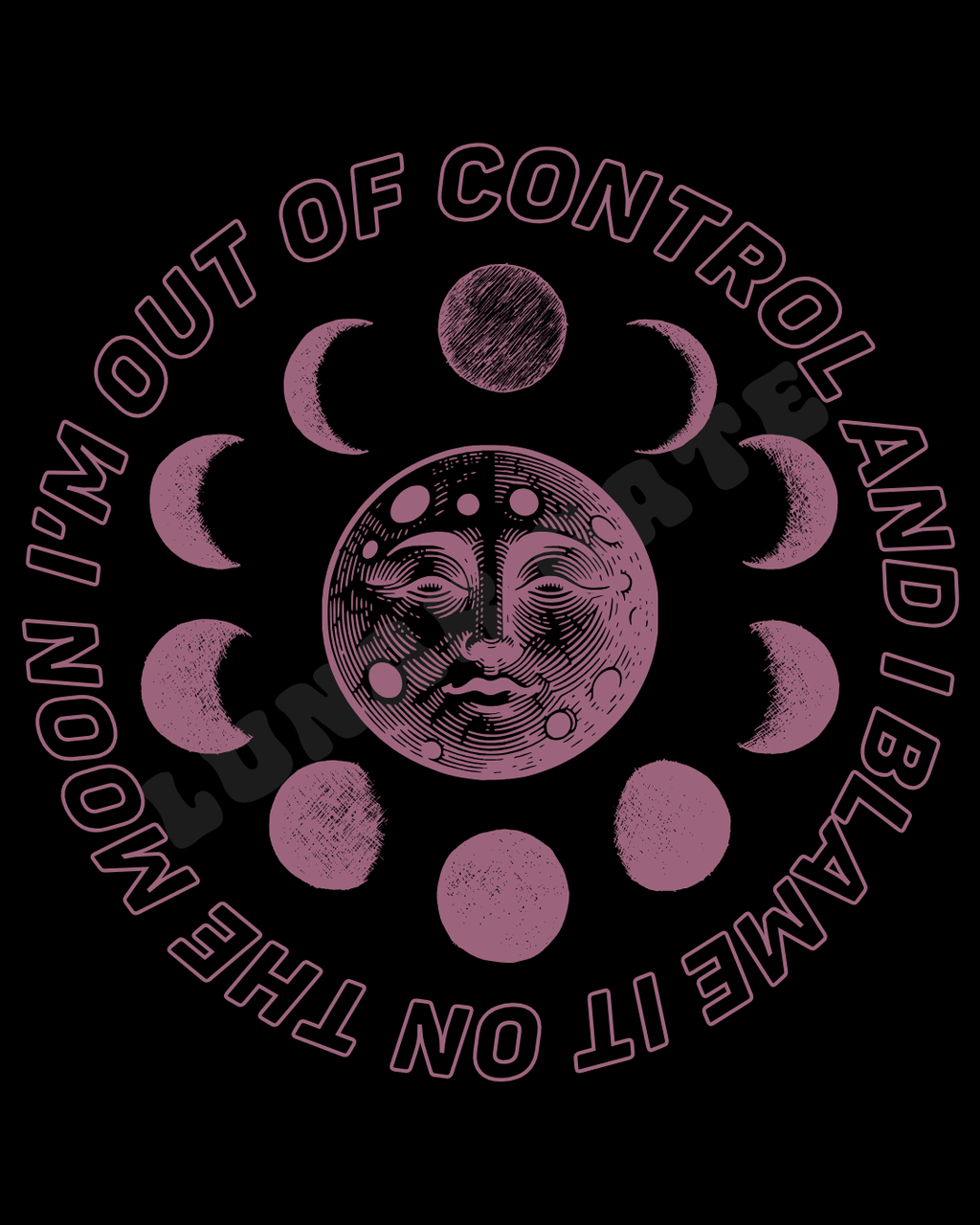 I am out of control, and I blame it on the moon   |   Oversize Deep Drop Shoulder Tee