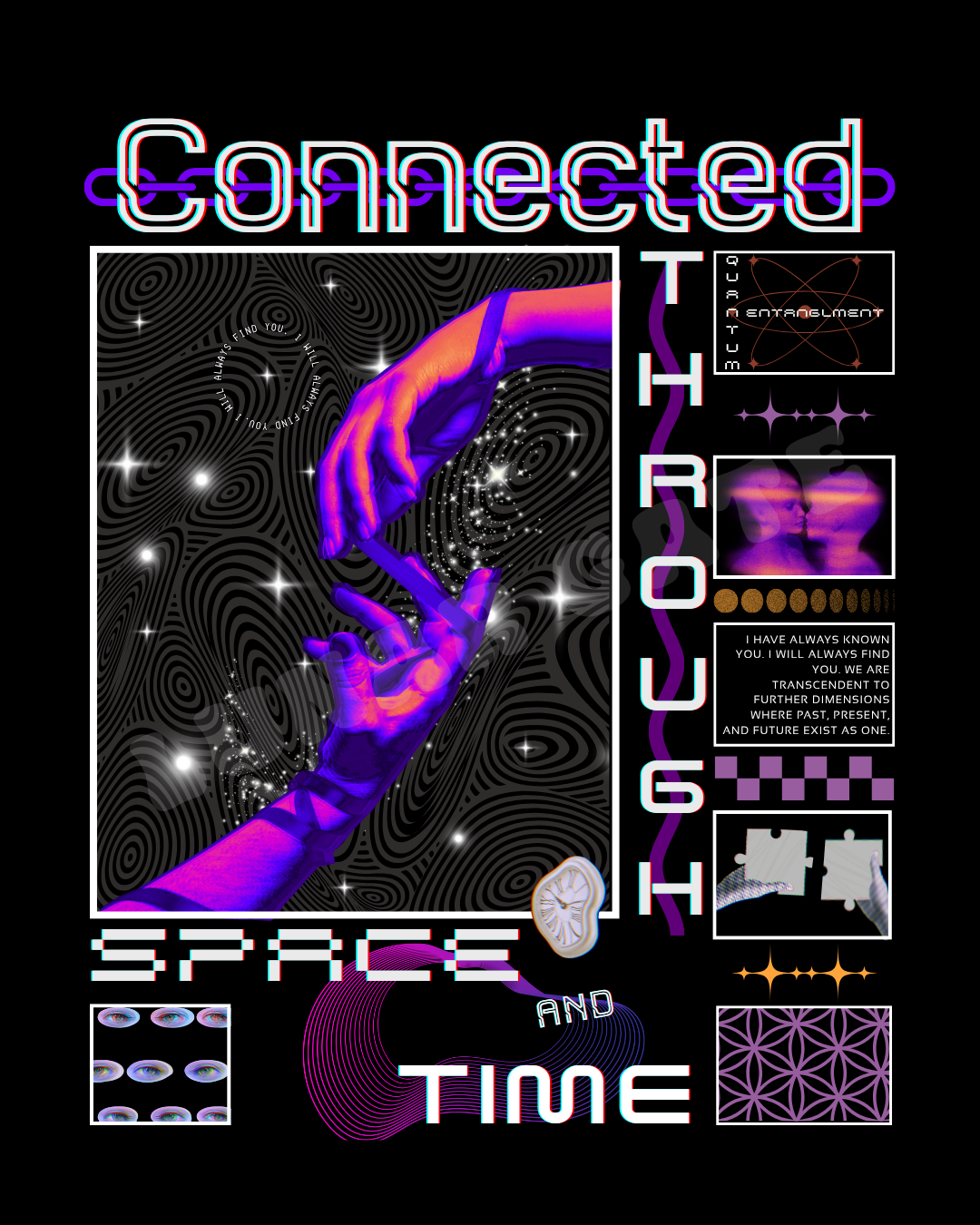 It All Comes Back to You....A Cosmic Connection Through Time and Space   |   Oversize Adult Deep Drop Shoulder Tee