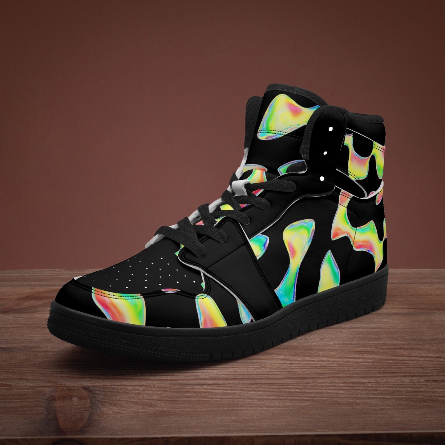 Rainbow Lava Drops  |   Takai High Top Sneakers