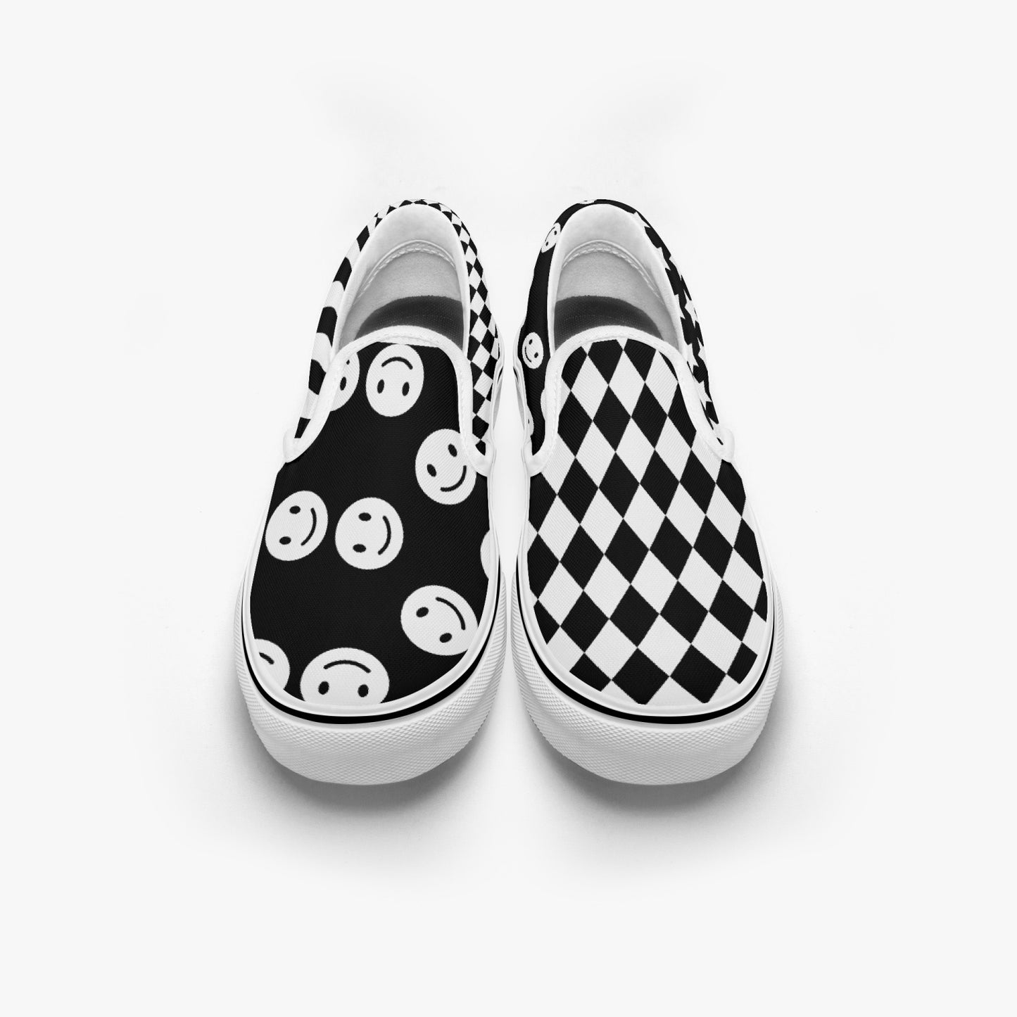 Black & White Clowncore   |   Slip-On Shoes