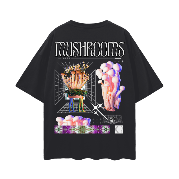 Plants of Mind & Spirit - Mushrooms   |   Oversize Deep Drop Shoulder T-Shirt
