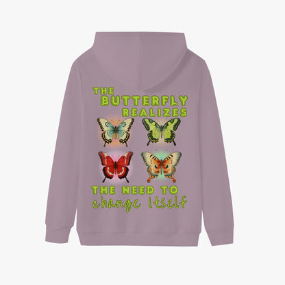 The Caterpillar Dreams of Changing Its Garden, The Butterfly Realizes the Need to Change Itself   |    Unisex Adult Pullover Hoodie