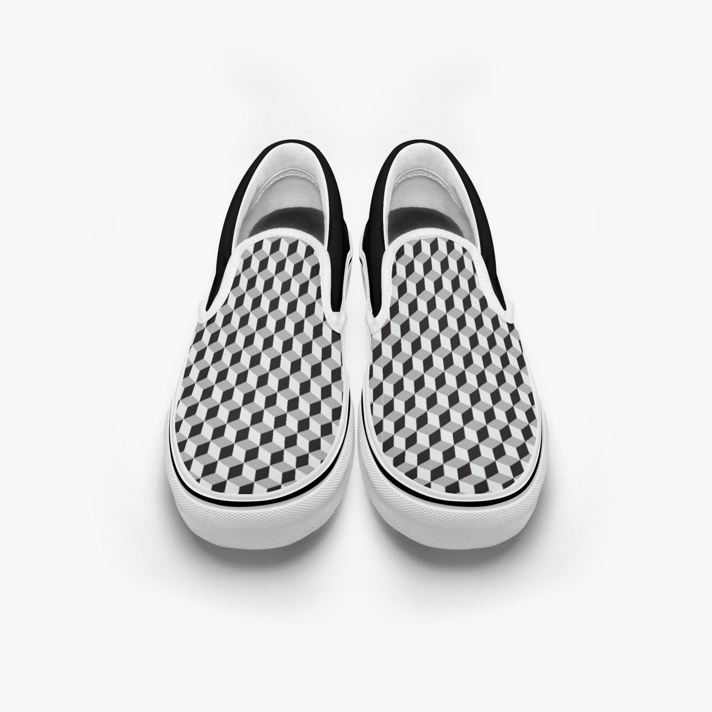 3D Infinity Cubes   |    Slip-On Sneakers