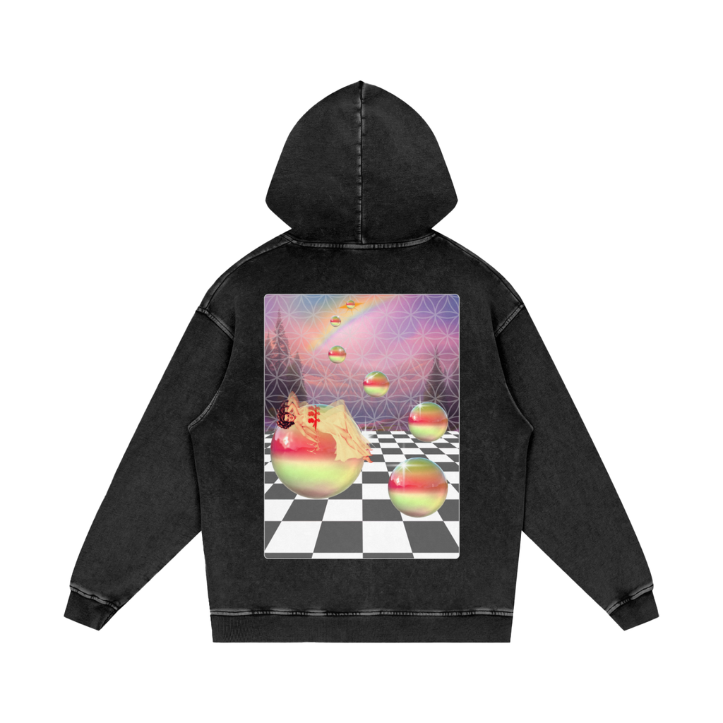 We Suffer More in Imagination Than in Reality   |   Acid Wash Oversize Hoodie