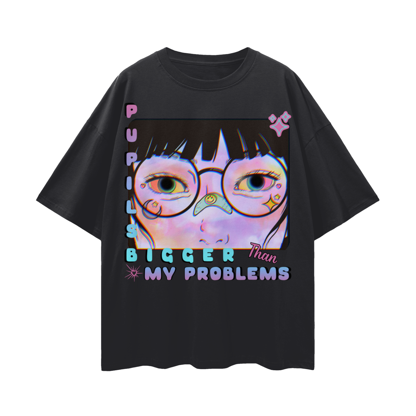 Pupils Bigger Than My Problems   |   Oversize Adult Deep Drop Shoulder Tee