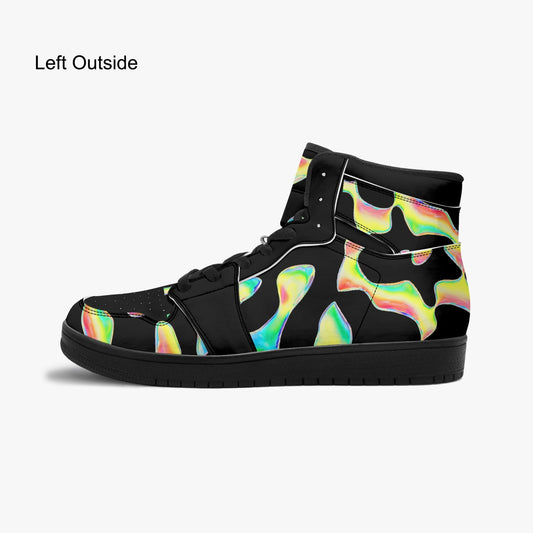 Rainbow Lava Drops  |   Takai High Top Sneakers