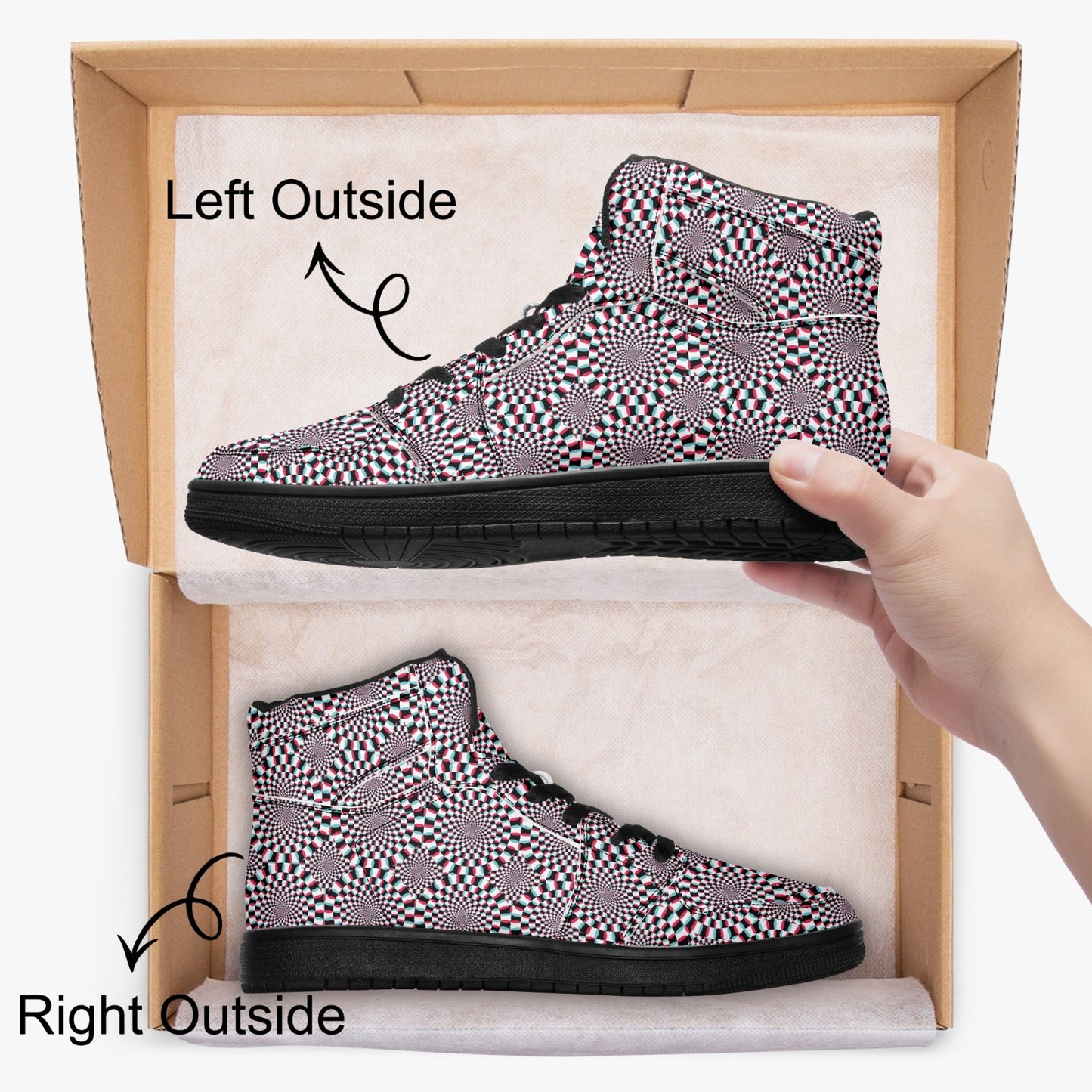 Psychedelic Optical Illusion   |   Takai High Top Sneakers